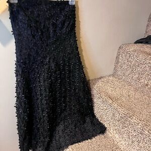 White House Black Market Black Strapless Dress